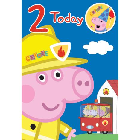 2 Today George Peppa Pig Birthday Card With Badge £2.10